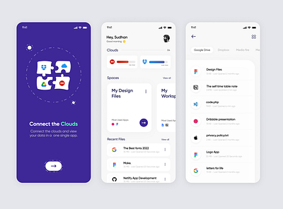 Connect app best design branding cloud daily ui dailyui design drive dropbox file manager illustration logo mediafire mega typography ui ux vector web