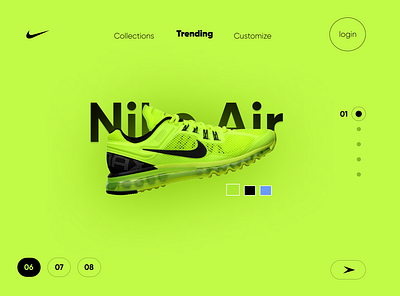 Nike Air 3d animation best design branding colors daily ui dailyui design figma graphic design green illustration logo motion graphics nike ui uidesign uxdesign vector web