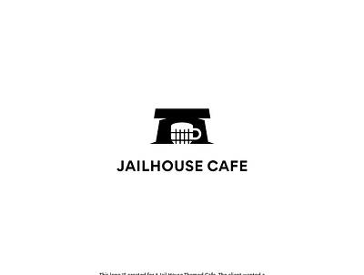 Logo for a Jailhouse themed cafe branding cafe logo clever coffee creative cup design jailhouse logo negative space