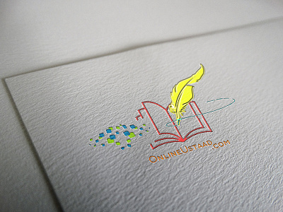 Online Ustaad Logo branding buisness card icon logo mockup design vector