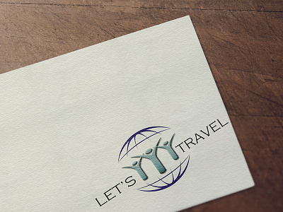 Let Travel Logo icon illustration logo mockup design vector