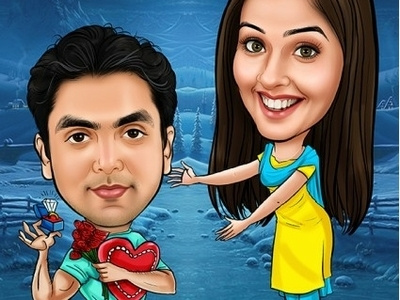 Lovely Valentines Caricature