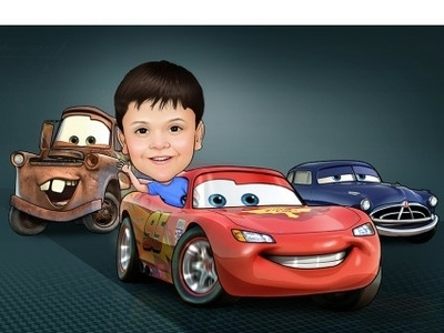 Super Car Caricature