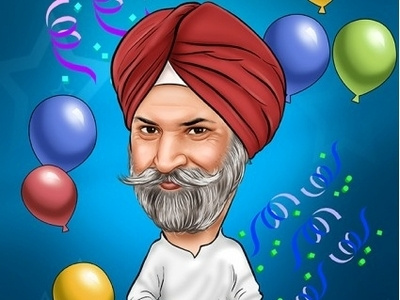 Father Birthday Caricature birthday caricature birthday gift caricature cochin gifterman kerala