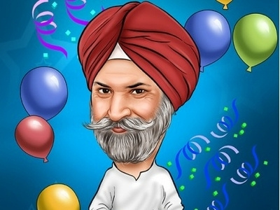 Father Birthday Caricature