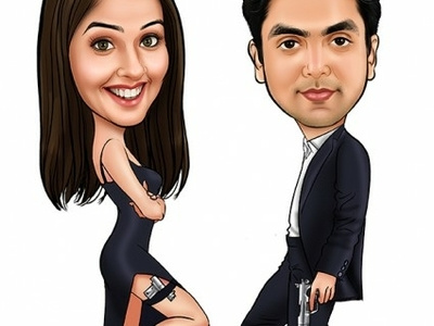 Movie Wedding Caricature