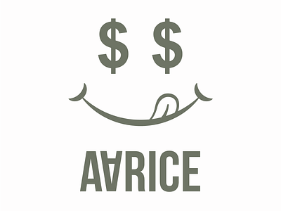 avarice dollar face graphic illustration logo message money smiley