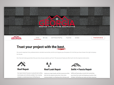 Contractor Website contractor hero area web website design wordpress design