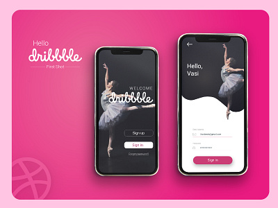 Hello Dribbble design graphic design typography ui ui design visual design