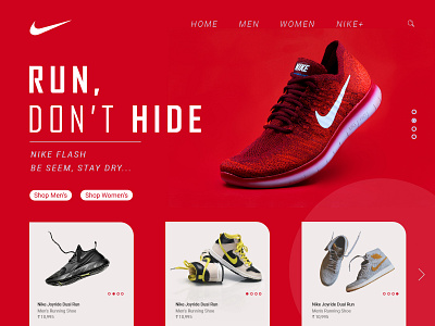 Nike Web page design