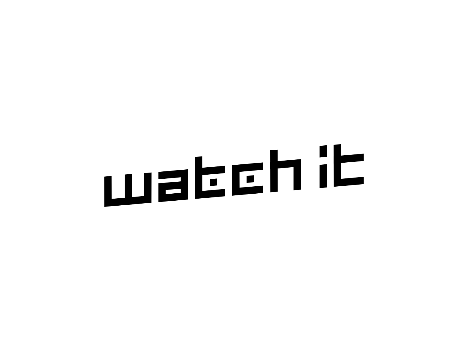 Watch it animation branding logo