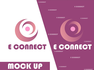 E Connect Logo design bisnis branding busines card cover art datar desain identitas merek illustration ilustrasi kartu bisnis logo merek pamflet poster vektor