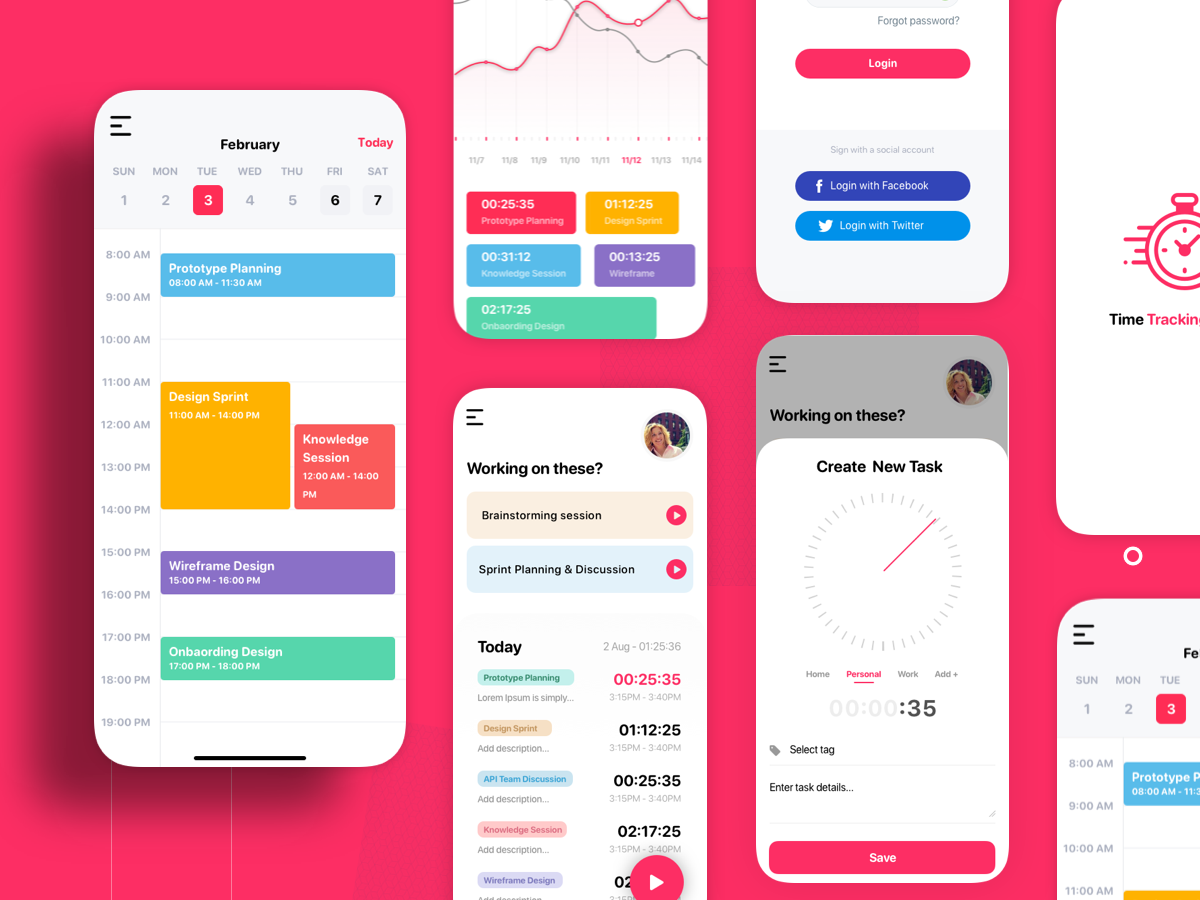 Time Tracking App by Ajinkya Prabhavale on Dribbble