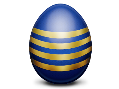 Ester egg PSD blue easter easter egg egg gold icon obligatory vagina tag psd