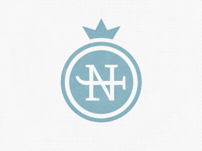 Aborted JN monogram blue branding crest crown logo monogram seal typography