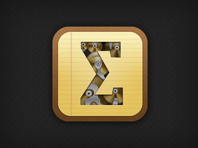 Scalar² iOS icon app awesome tag is awesome calculator gold icon ios iphone metal paper scalar silver texture yellow
