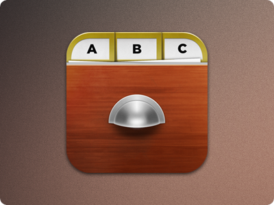 Dir app icon - iOS app cabinet files guiora icon ios wood