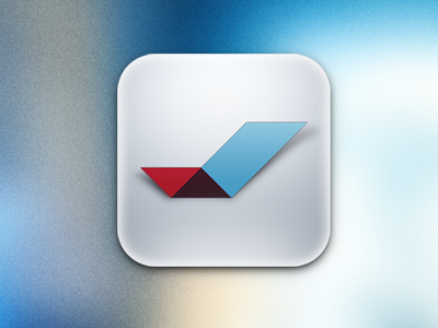 Jetpac icon re-design app blue icon ios ipad jetpac lightings logo red texture white