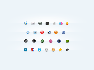 Dixhuit becomes Seize dixhuit icons mini pixel social stock web