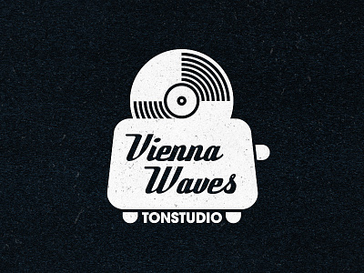 Vienna Waves Logo corporate design hiphop logo logotype music retro studio toaster vintage vinyl