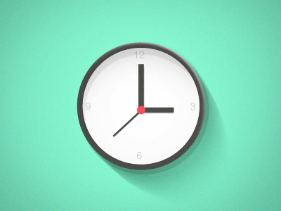 clock bird button circle clean clock drop flat hours icon ilustration light minimal number puerto rico shadow time timeline ui ux vector white world