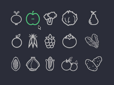 Organic icons