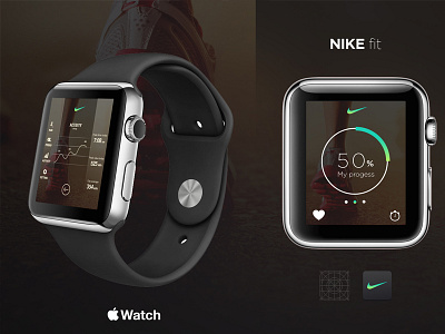 WATCH Nike Running App Concept apple apps clock design interface smartwatch ui ux watch