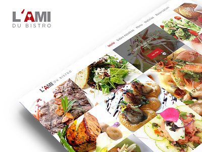 Website Bistro art direction branding flat food icon restaurant ui design ux design website