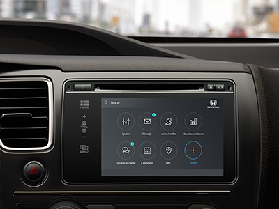 Honda car concept integration android carplay digital flat honda interactive ios ui ux