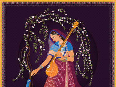 Indian miniature digital art art colors culture design graphic design illustration india indian art painting tradition
