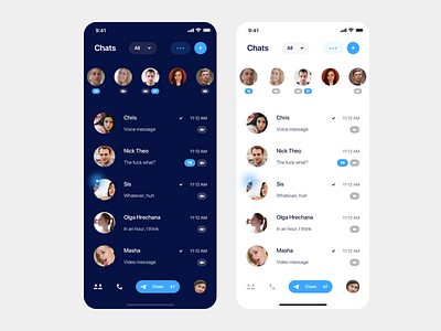 Telegram chats redesign