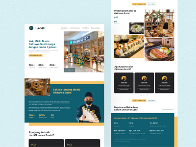 Microsite (Okinawa Sushi Project) branding case study crowdfunding invest microsite project scf sushi ui ux design