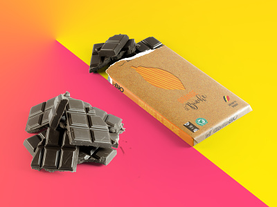 Packaging Côte D'or Bio #3 2017 belgium binche branding cacao chocolat chocolate coloful cotedor design elephant logo mockup orange package mockup packagedesign packaging