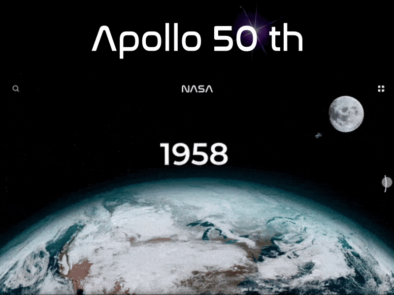 Project NASA dataviz 50th annniversary 1969 2019 50th 50years adobexd animated anniversary astronaut celebration dataviz design earth firstman moon nasa satellite space ui web webdesign