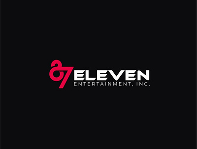 87 Eleven Logo branding design flat icon illustration logo minimal typography