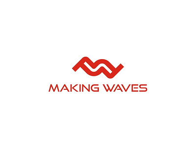 Making Wave Logo branding design flat illustration logo minimal vector