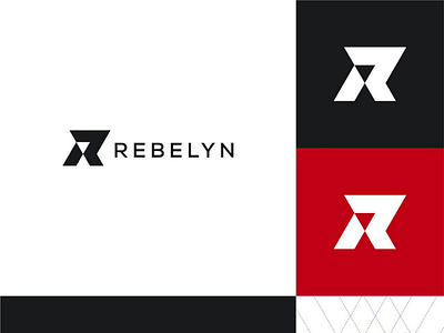 Rebelyn logo brand flat illustrator logo logodesign logotemplate negativespace rebel rlogo simple vector
