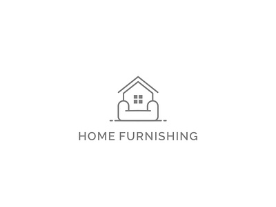 HOME FURNISHING LOGO branding design flat home decor home decor logo home furnishing logo house logo illustration logo minimal vector