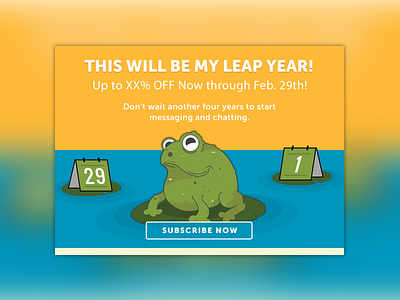 Froggin frog illustration jump leap year