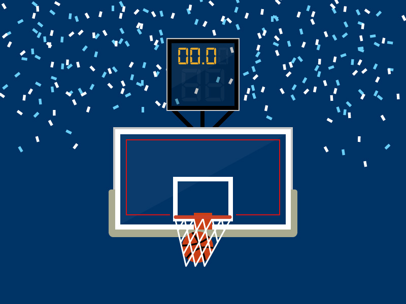 #SLDrefuel 2 of 52 — Final Four final four villanova sldrefuel confetti clock backboard swish rim net goal hoop basketball