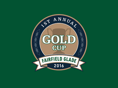 GOLD Cup golf tournament logo argyle cup gold golf logo sports tournament trophy