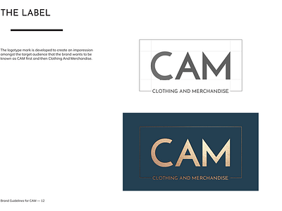 CAM - Label branding design logo