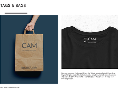 CAM - Tags & Bags branding design logo