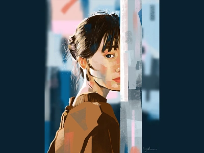 Girl 7 art beauty design digital digitalart illustration potrait study vector