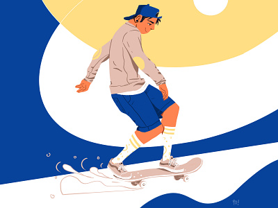 Let's Go Skate! character characterdesign design illustration skate skateboard vector