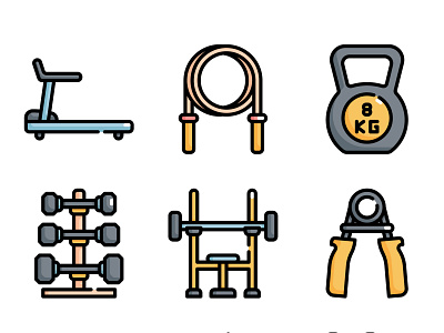 Gym  Icon Set