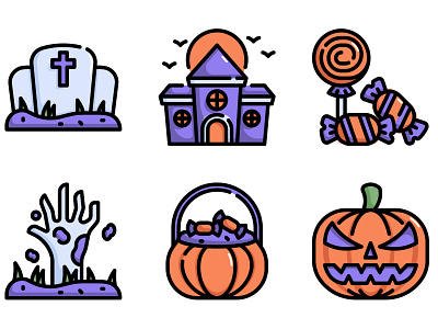 Halloween Icon design halloween icon set iconography icons illustraion logo