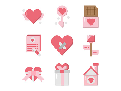 Valentine's Day icon set heart icon love valentines valentines day wedding