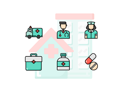 🏩 Medical equipment Icon set 💉