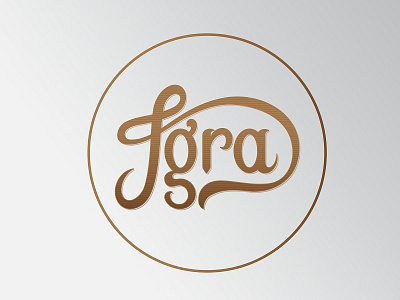 Igra calligraphy custom lettering design gold golden color graphic design lettering typography